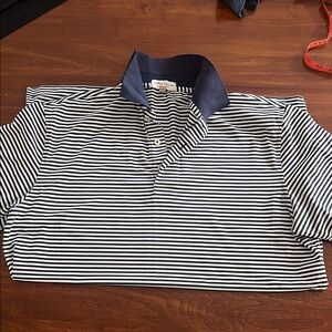 Peter Millar Summer Comfort polo - medium - navy and white striped
